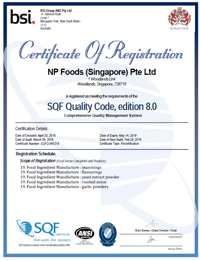 SQF Quality edition 8.0
